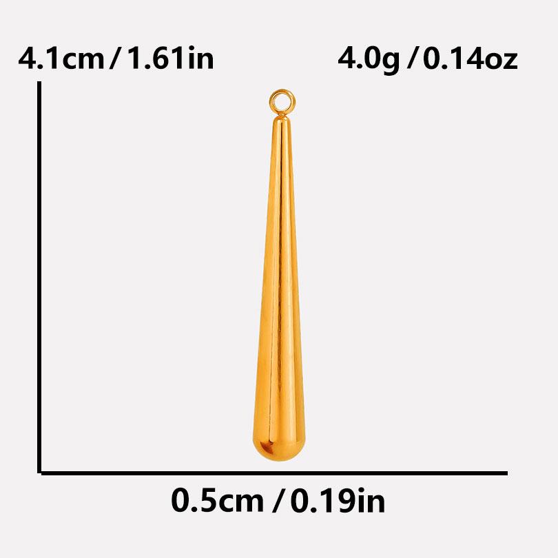 6pcs/Lot Different Size Long Water Droplets Pendant Stainless Steel Charms For Jewelry Making Supplies Bulk DIY Earrings Bohemia
