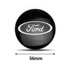 Autoaufkleber Ford 56MM 4 Stück Auto Radnabenkappen Emblem Abzeichen Aufkleber Dekoration für Ford ST Focus 2 3 Mondeo Kuga Fiesta MK7 Esco