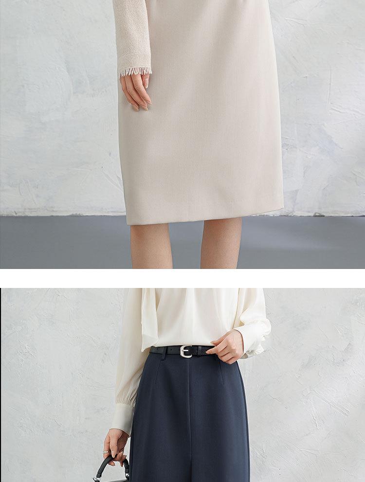 2026 Spring Women's High Waist Slimming Pencil Skirt – Versatile Mid-Length Professional Style with Slit.