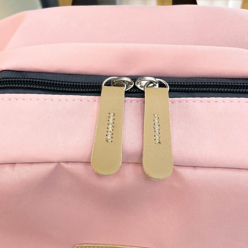 Women Solid Color Backpack Large Capacity Student Schoolbag Computer Backpack