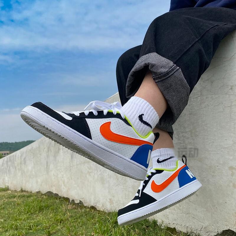 Nike Court Borough Low GS 'Nero Arancio Blu' DV9113-181