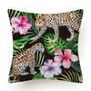 Polyester Tiger Leopardenmuster Kissenbezug Polsterung Sofakissen Palmblatt Tropischer Dschungel Heimdeko Bezug