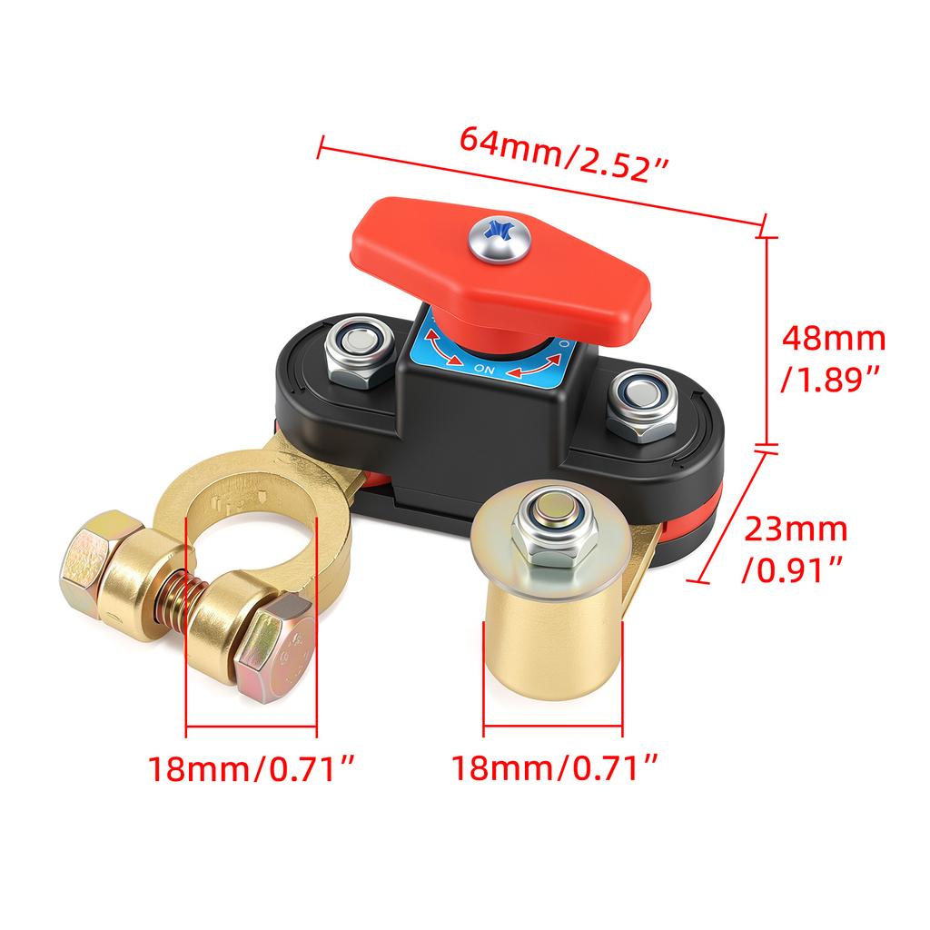N 12V/24V Universal Car Battery Cut Off Switch Disconnect Automatic Circuit Breaker Anti-Power Off Leakage Protector