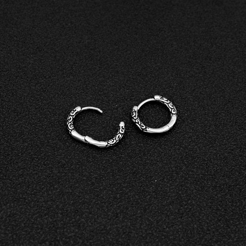 Earrings Vintage Decor Earrings Metal Earrings Personality Ear Pendant Lock Clasp Ear Pendants Hip Hop Danglers Round Earrings