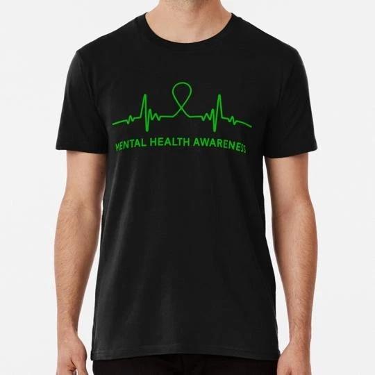 

Depression Anxiety Mental Health Awareness Ribbon Tee Gift S-5XL USA T-Shirt M