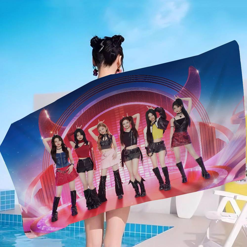 Kpop Band B-Babymonster Beach Towel Colorful Bath Towels For Girl Microfiber Quick Dry Sand Free Beach Yoga Spa Gym Pool