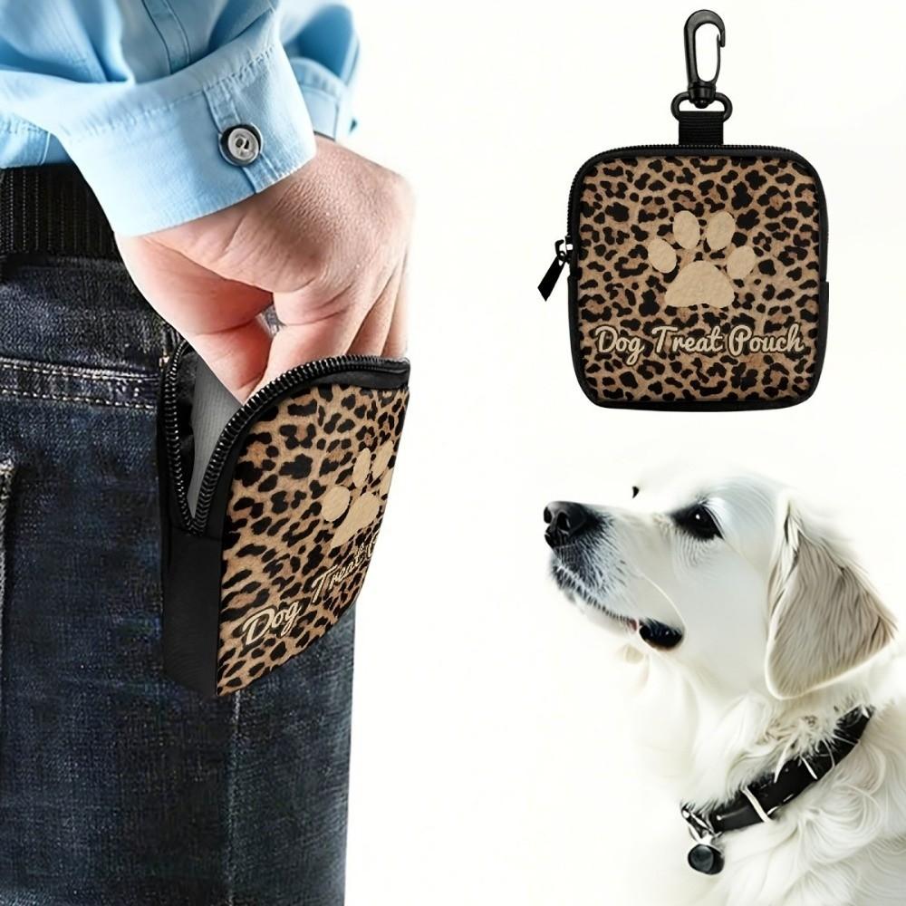 Mini Size Dog Treat Pouch Lightweight Portable Pet Training Pouch Leak-proof With Hook Pet Snack Pouch Dog Training Accessories