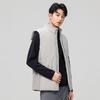Men's High-Quality Double Zipper Outdoor Down Vest - Thickened Warm Sleeveless with Stand Collar.