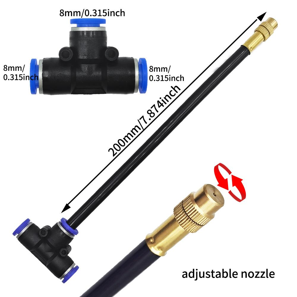 DIY Free Bending Universal Spray Kit For Greenhouse Garden Flowers Plant Watering Irrigation Patio Misting Cooling