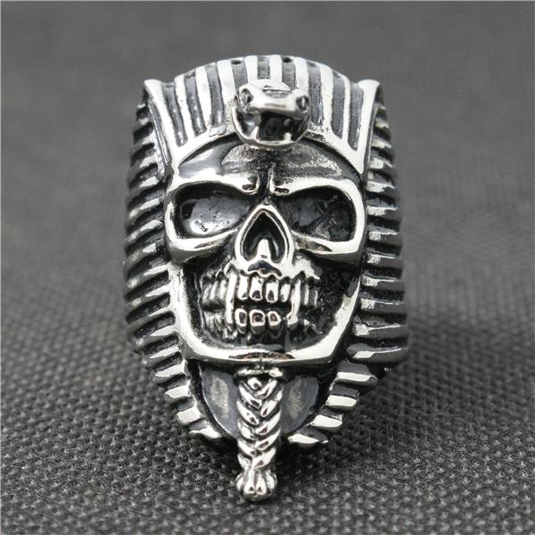 

1/316L Stainless Steel Polishing Skull Pharaoh Snake Claw Cool Ring for Men Women 12 and greater