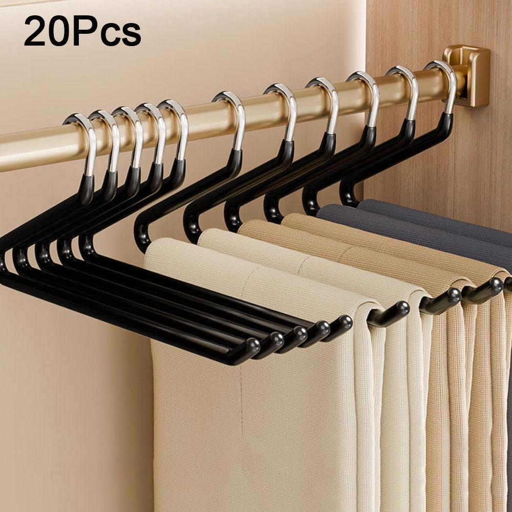 

20Pcs Anti Slip Goose Shape Pants Hanger Seamless Pants Rack Clothes Hanger Wardrobe чёрный