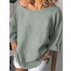 Women's Fashion Solid Color Round Neck Loose Long Sleeve Loose Top