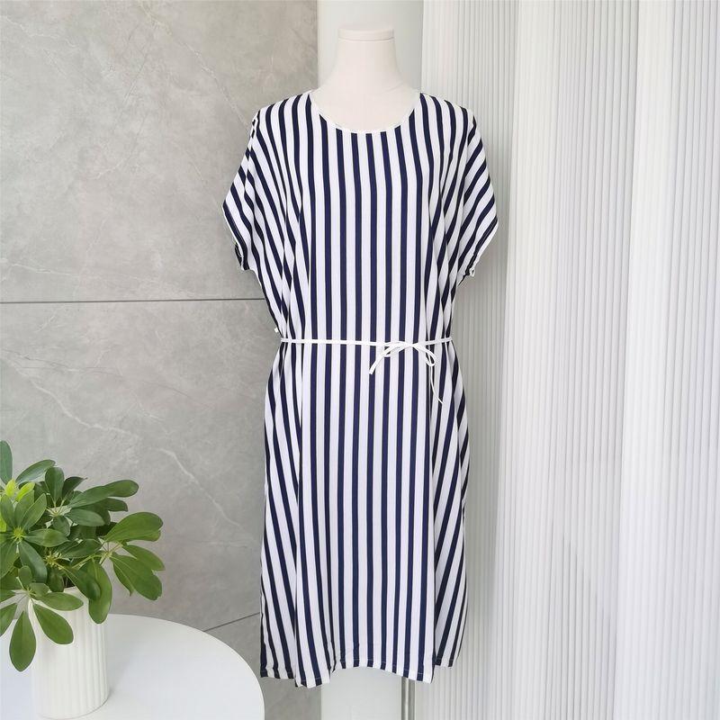 Multi-Color Silk Cotton Dress Home Wear Shoelace round Collar Skirt Special Treatment Rayon Nightdress for Women