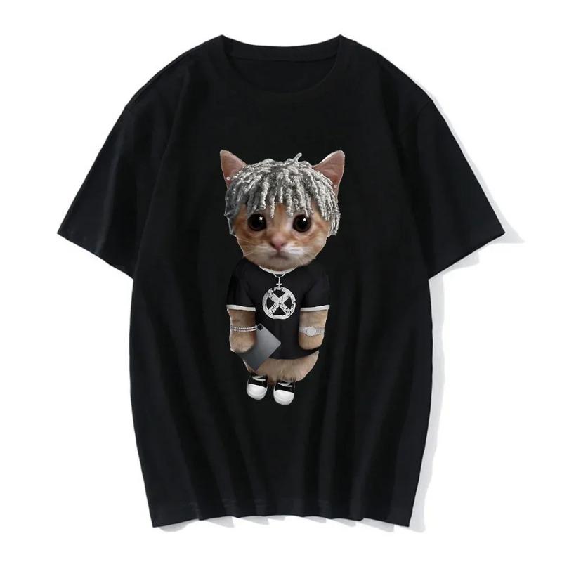 Funny Cat Print Women Casual T-Shirt Women Men Summer Harajuku T Shirts Girl Boy Casual Fashion Clothes