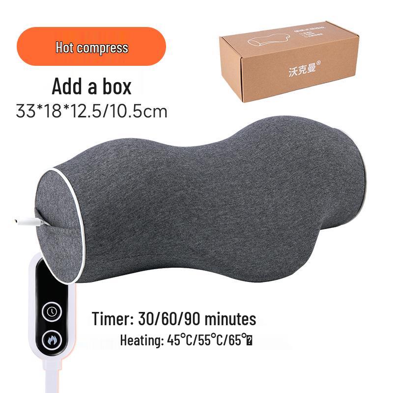 Cervical Traction Neck Massage Pillow with Memory Foam and Hot Compress