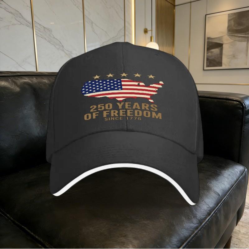 Years of Freedom Since  Map Baseball Cap Cotton Casual Adult American Patriotic Hat