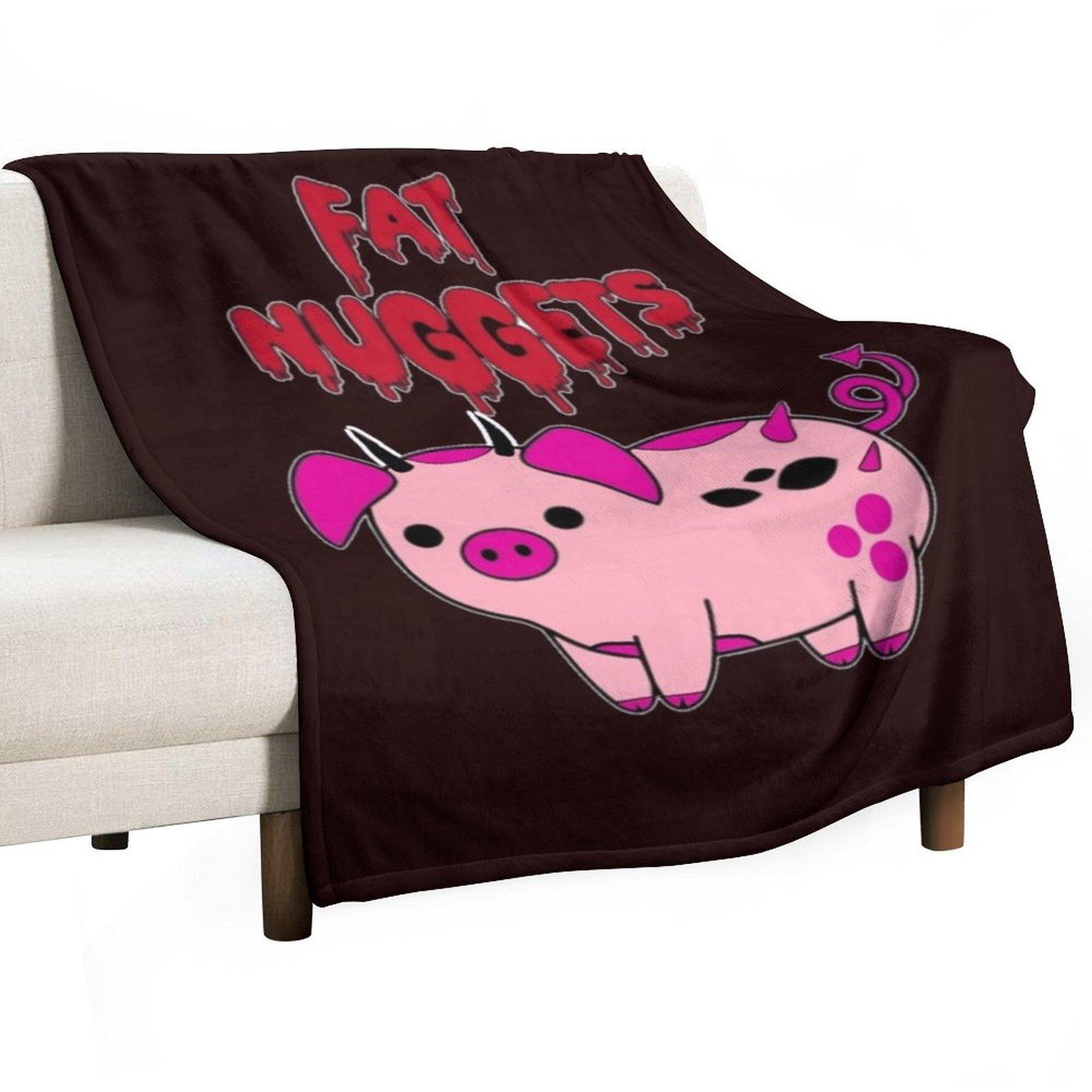 Fat Nuggets Throw Blanket funny gift blankets and throws Bed Luxury Blankets 30x40in