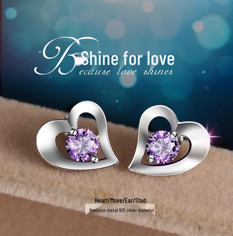Silver-Plated Hypoallergenic Stud Earrings for Women - Korean Fashion Gift