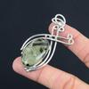 Natural Moss Prehnite Gemstone Jewelry 925 Sterling Silver Pendant For Women