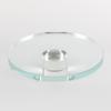 Nordic Minimalist Ornaments Crystal Round Tall Fruit Plate Desktop Art Light Luxury Model Room Transparent Tray Decoration