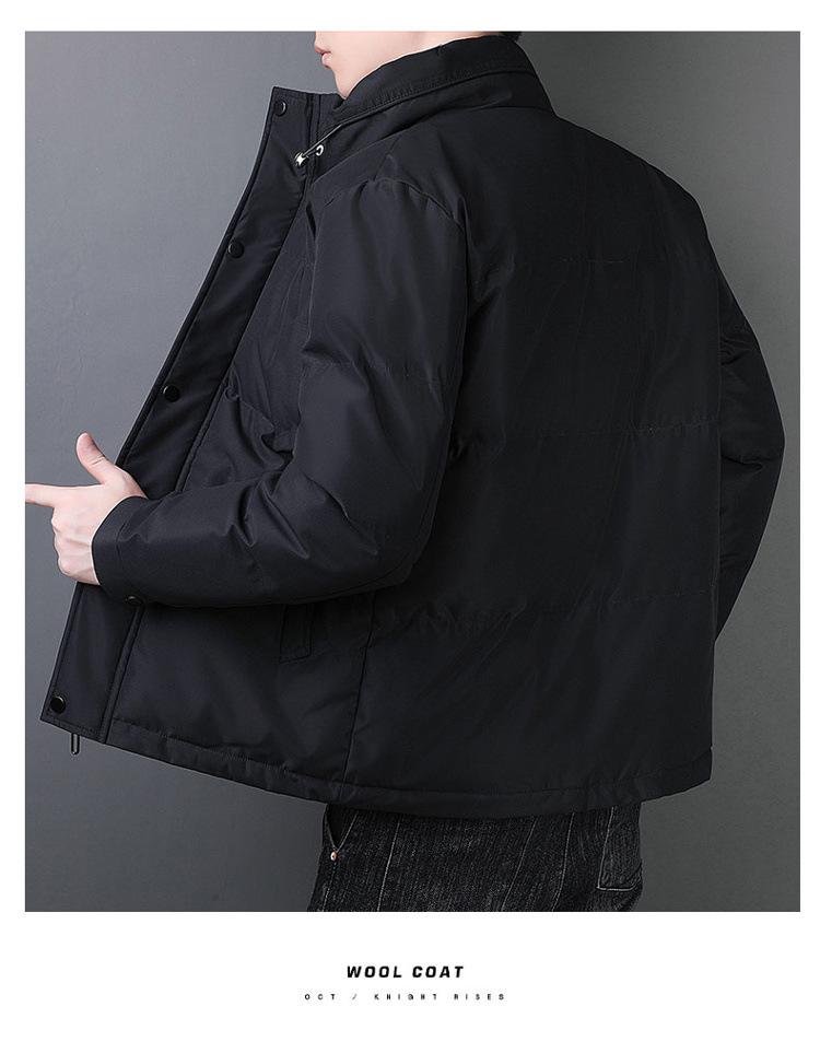 Men's Thickened Stand Collar Cotton Jacket - Casual, Warm, Trendy, Versatile Winter Coat