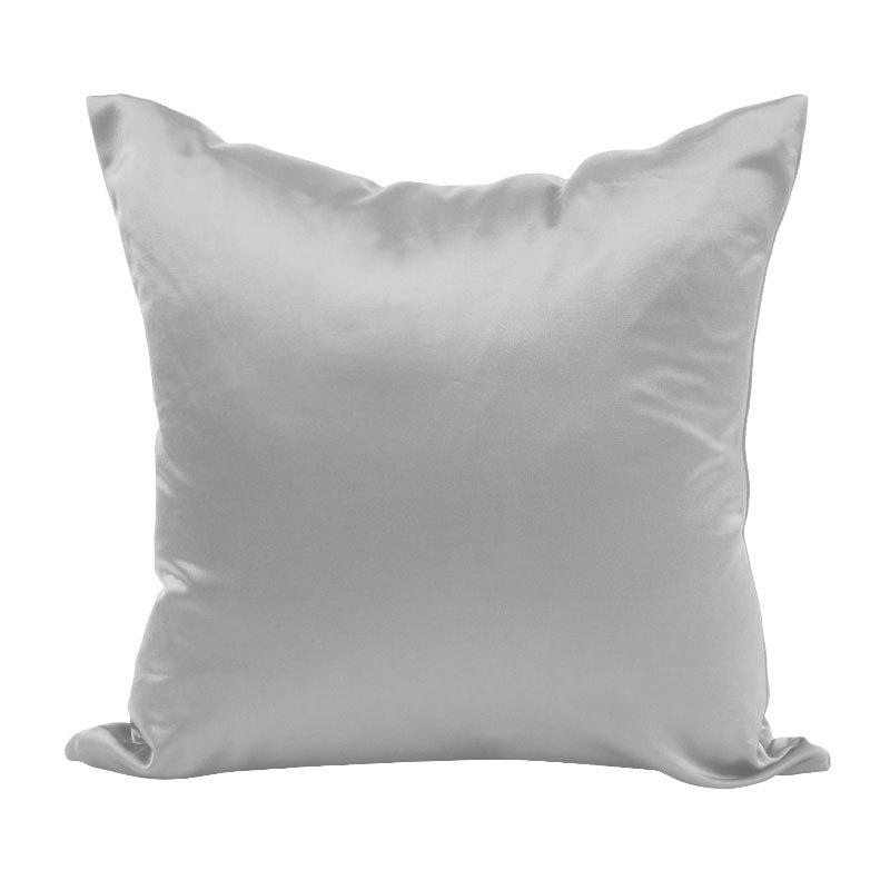 100% Satin Silk-Like Pillowcase Cover 40x40cm 45x45 50x50 60x60cm Solid Smooth Cushion for Sofa Bed Chair Home Decor Pillow Case
