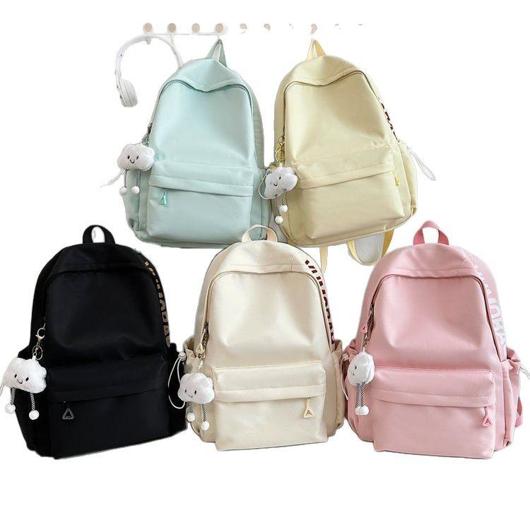 Schoolbag high value ins schoolbag female college students versatile simple lightweight students junior high school high school large capacity