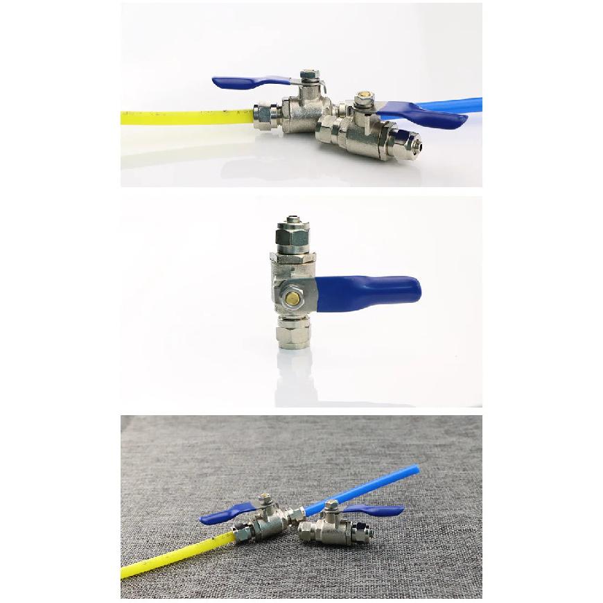 Lead Free Brass Valve,Purifier fittings connections Faucet ball valve 1/4"3/8" 1/2" Mini Ball Valve with Switch use