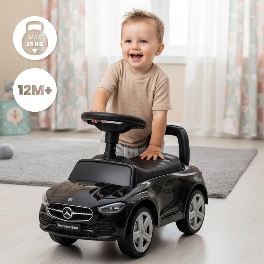 Jeździk Pchacz Chodzik Dla Dzieci Mercedes C-Class Czarny Sun Baby