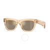 Light Brown Mirror Gold Square Ladies Sunglasses Be4424 40635a 52