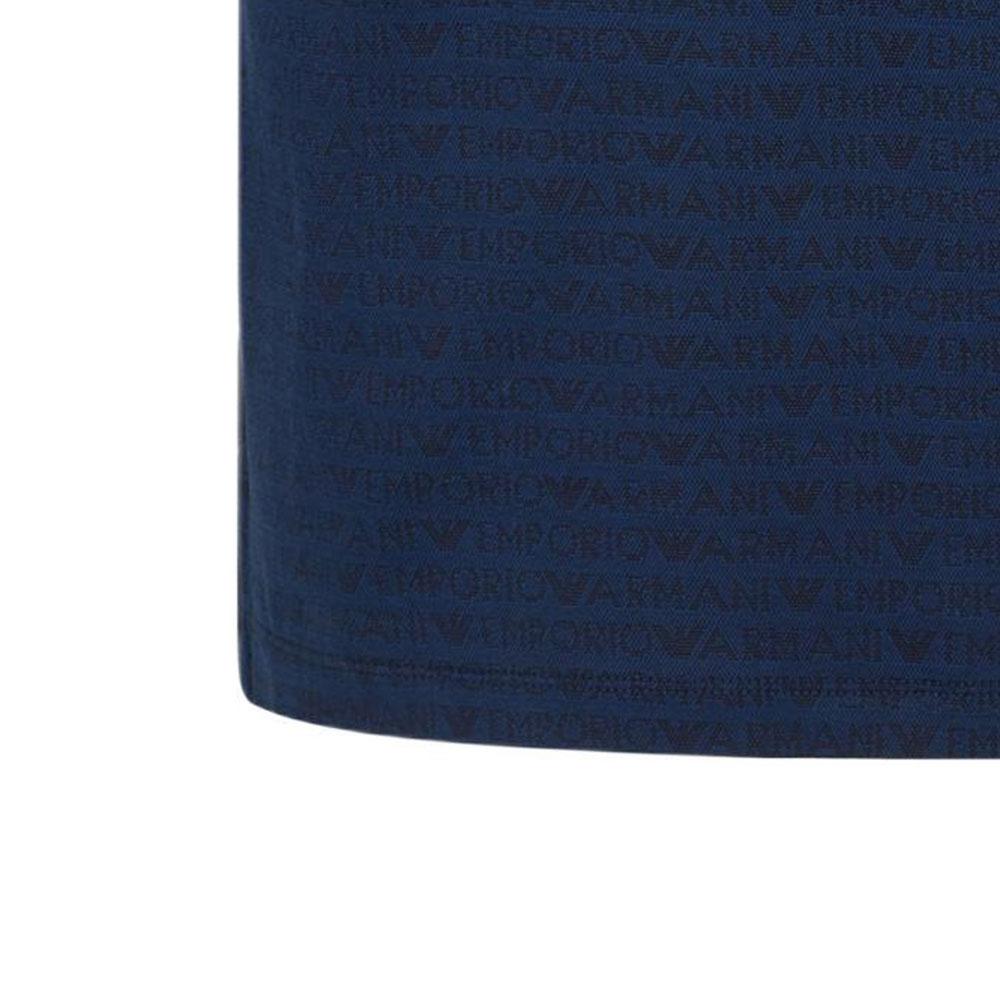 EMPORIO ARMANI All Over Jacquard Lettering Jersey Polo Shirt EM000788-AF12916-FB224