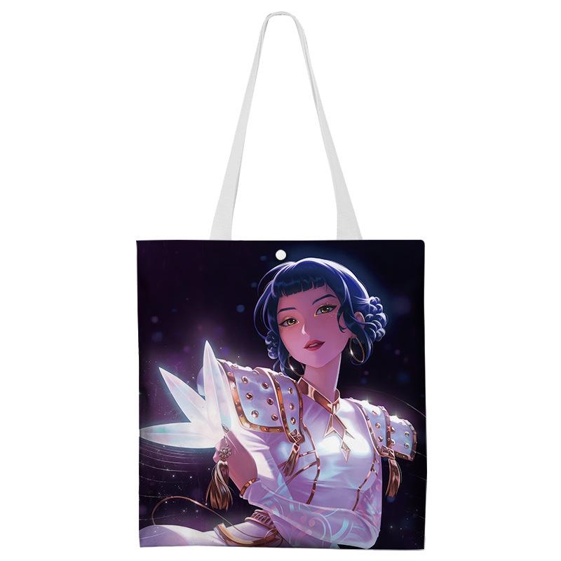 KPOP Demon Hunter Girls Group Anime Cartoon Film and Television Peripheral Canvas Bag Shopping Bag Shoulder Bag CLE