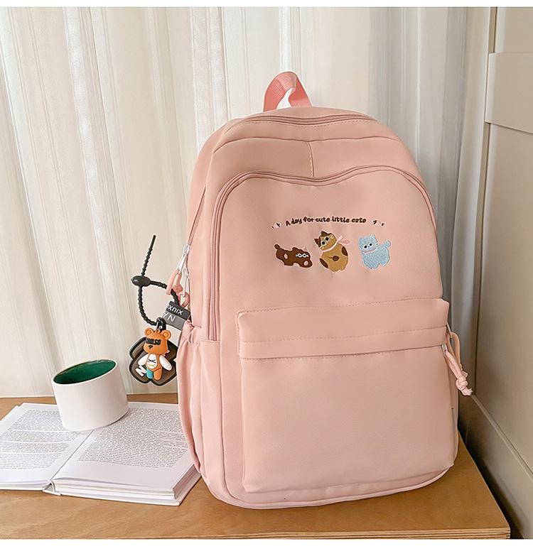 School Bag New High-Value Japanese Ins Fresh Sweet Cute Cartoon Backpack for Middle and High School Students Simple and Lightweight Backpack