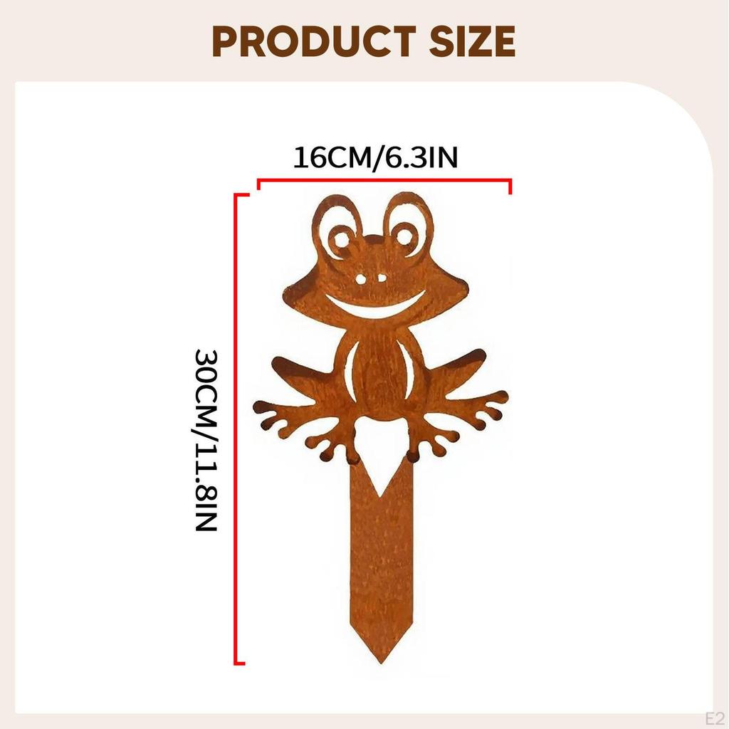 Garden Stake Frog Metal Silhouette Decorative Waterproof,Ornament,Yard Sign,Outdoor Decoration for