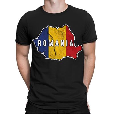 Rumunsko Fotbal Fotbaloví Fanoušci Sportovní Národnost Podporovatel Pánská Trička #TA-56