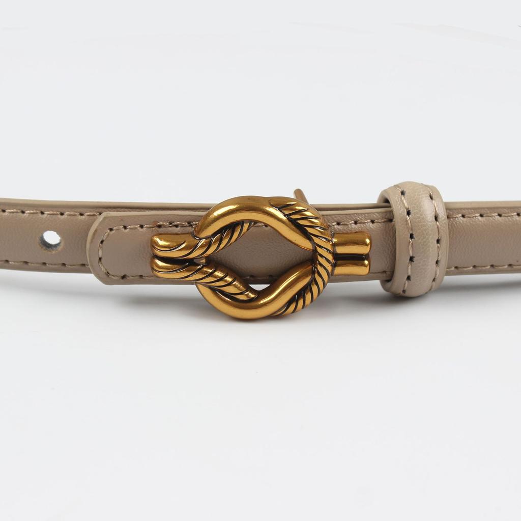 Women'S Leather Thin Belt Decorative Shirt Waist Seal With Dress Suit Waist (1.5Cm 8 Colors Optional)