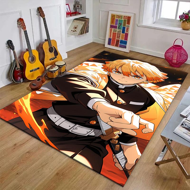Agatsuma Zenitsu (6)Printed Area Rug Carpet for Bedroom Living Room Home Decor Rugs Mat Non Slip Mat Rug for Bedside