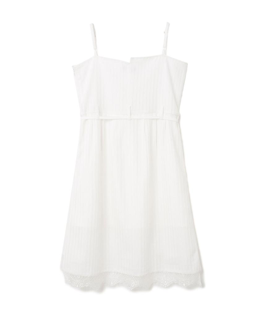MILLO WOMEN Asymmetrical Lace Midi Dress [White]