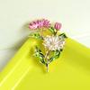Brosche Pin Emaille-Farbe Drei Chrysanthemen Design Zinklegierung Pin Mäntel Anzüge Pullover Kleider Abzeichen Partyzubehör