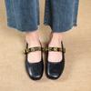 Mary Jane Single shoes Thick Heel Shoes Elegant Classic Retro Square Toe Comfortable Soft Shallow Cut Low Heel Women's Shoes