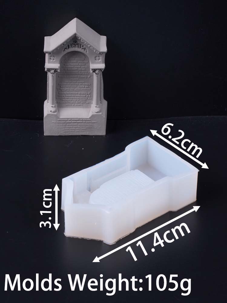 3D Multi Style Relief Cross Tombstone Candle Mold DIY Halloween Skull Soap Silicone Molds Plaster Resin Craft Making Home Decor
