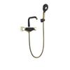 Tuqiu Bathtub Shower Set Wall Mounted Rose Gold White Bathtub Faucet, Bathroom Cold & Hot Bath and Shower Mixer Taps Brass