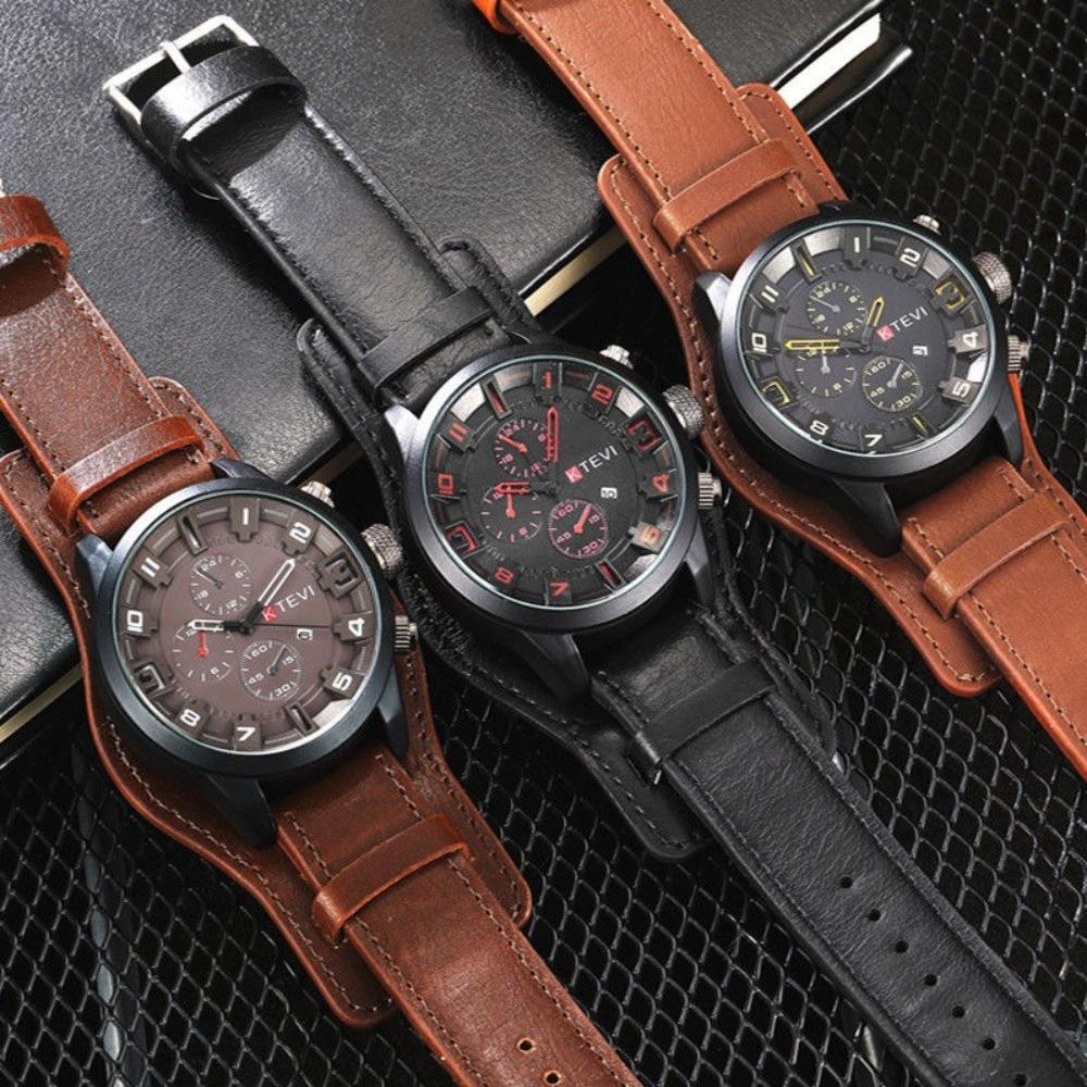 Large Dial Men's Watch, Quartz Watch Calendar Movement