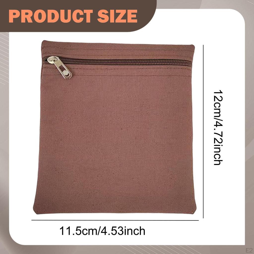 2 Pieces Sew in Pocket with Zipper Clothes Inner Pockets Mobile Storage Pouch Travel Security