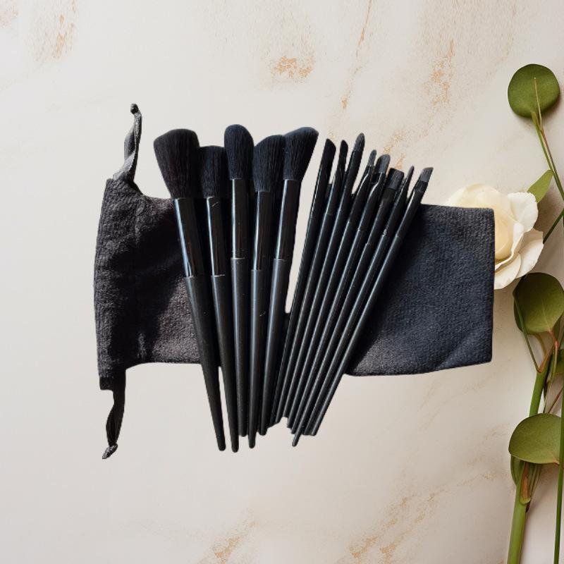 13-Piece Makeup Brush Set Season Green Brown Coffee Color Soft Bristles Non-Shedding Brush Set Eyeshadow Loose Powder