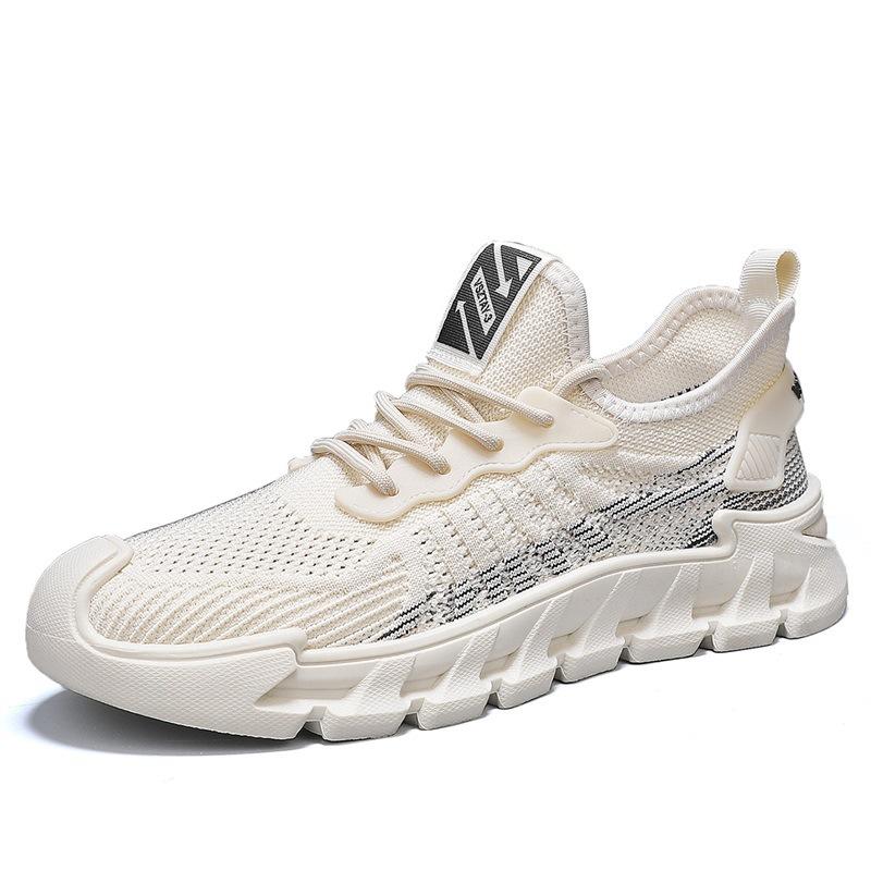 Flying woven men's shoes summer comfortable sports shoes non-slip soft-soled men's versatile summer breathable thin casual mesh shoes
