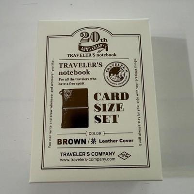 TRAVELERS Notebook Limited Card Size 20th Anniversary Set Brown