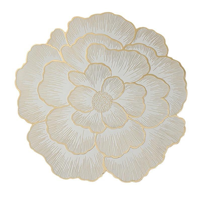 Jogo americano de flores de luxo, jogo americano redondo, mesa de jantar, cozinha, decoração de mesa de casamento