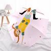 1pc Pippi Longstocking Automatic Folding Umbrella, Portable Collapsible Design, Casual Outdoor Accessory L1127006