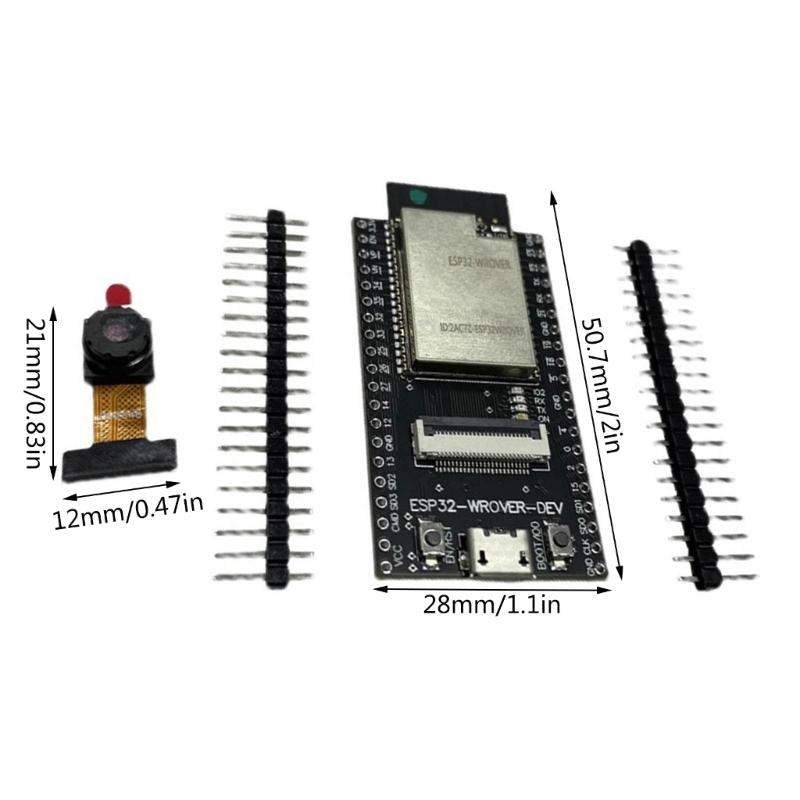 ESP32 WROVER DEV Wifi Bluetooth-compatible Boards with OV2640 Camera Energy Saving, Wireless Connectivity